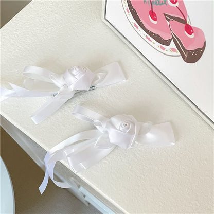 Floral Plain Hair Clip