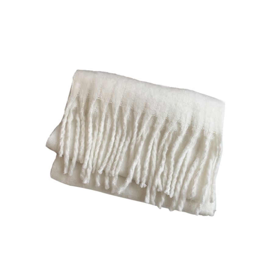 Fringed Plain Scarf