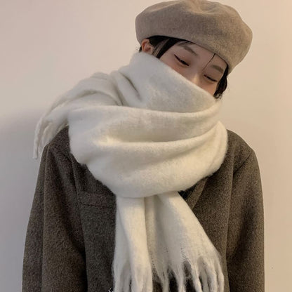 Fringed Plain Scarf