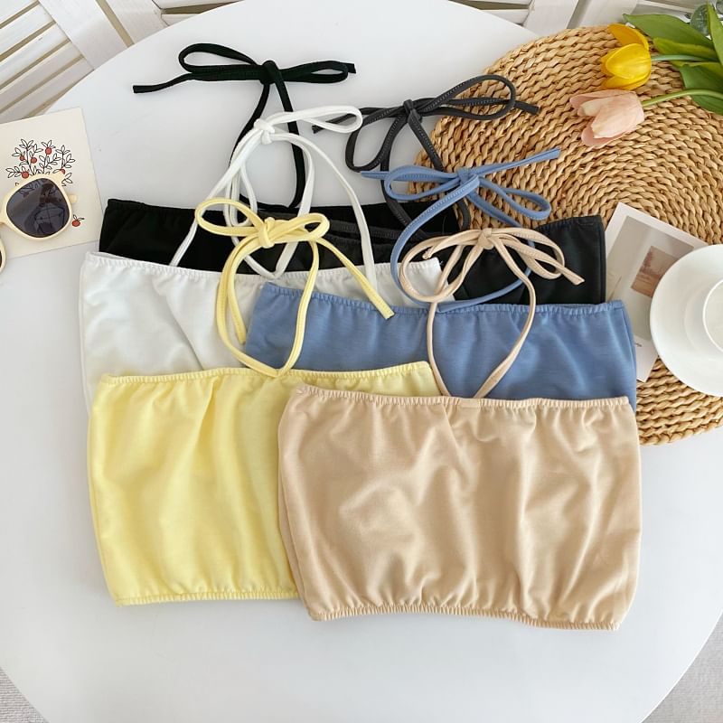 Halter Cami and Pleated Mini Skirt Set
