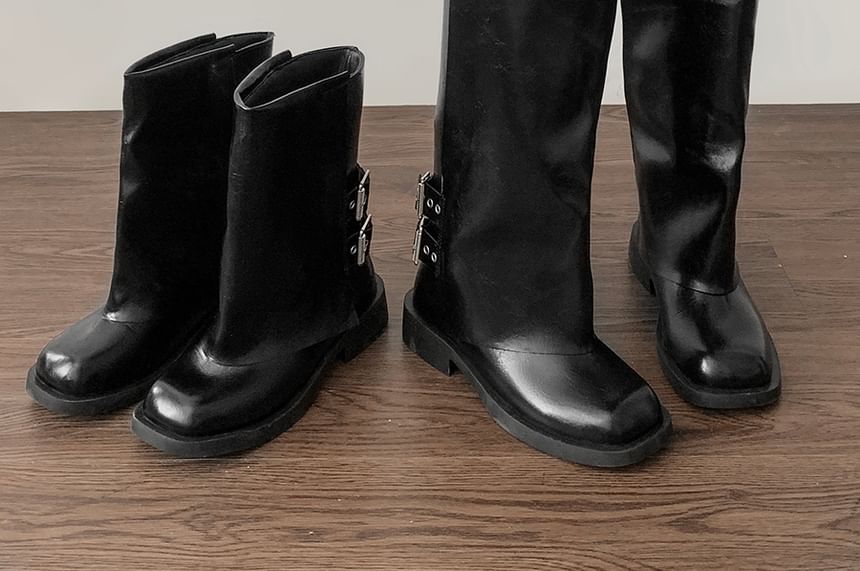 Bottes à boucles en similicuir (différents modèles)