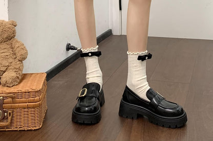 Mocassins en similicuir à boucle