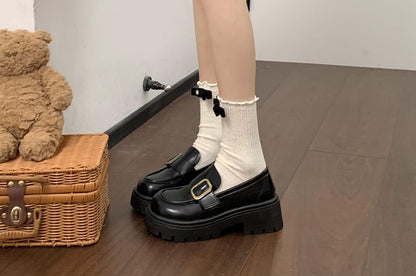 Mocassins en similicuir à boucle