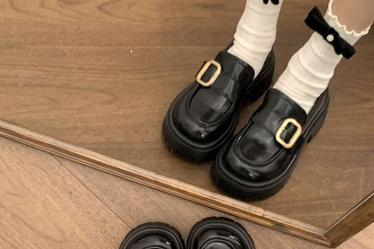 Mocassins en similicuir à boucle