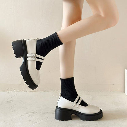 Platform Patent Leather Mary Jane Shoes
