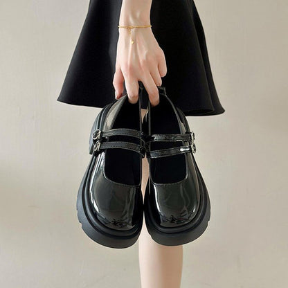 Platform Patent Leather Mary Jane Shoes