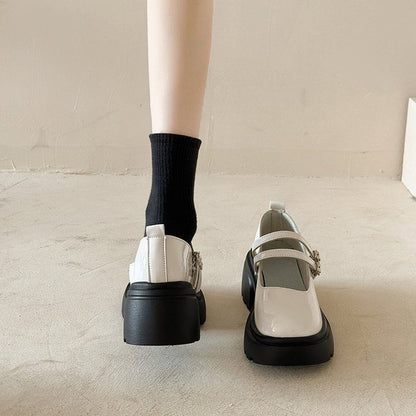 Platform Patent Leather Mary Jane Shoes