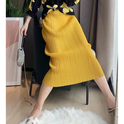 Side Slit Maxi Pencil Skirt