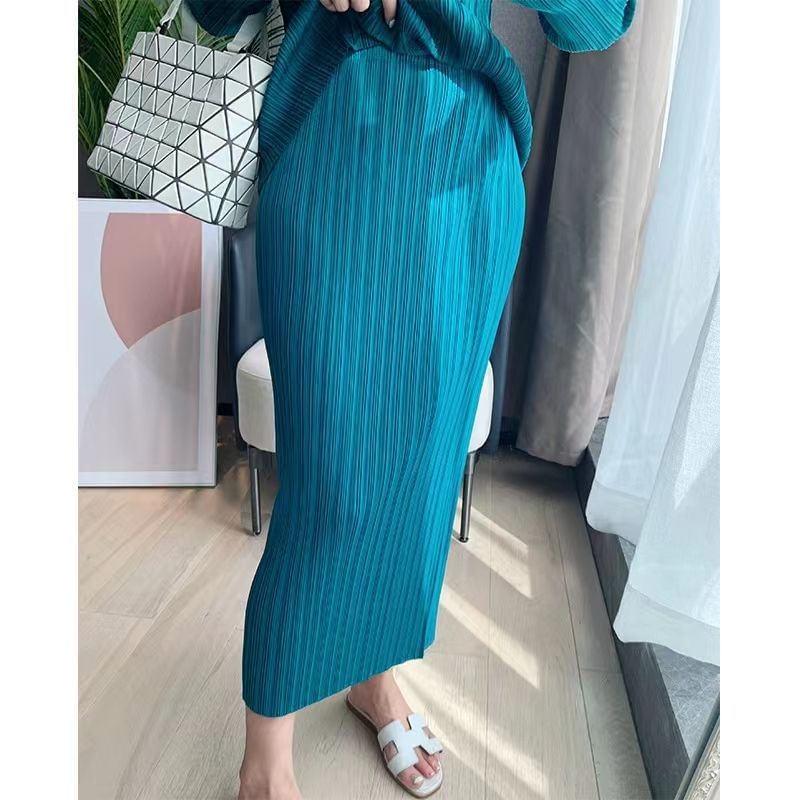 Side Slit Maxi Pencil Skirt