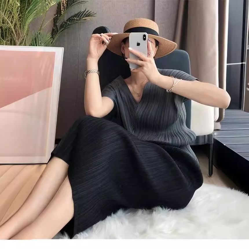 Side Slit Maxi Pencil Skirt