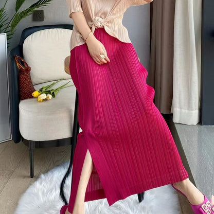 Side Slit Maxi Pencil Skirt