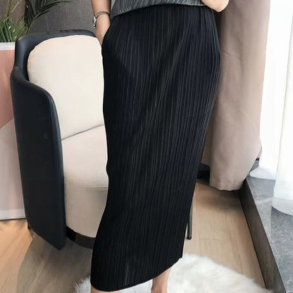 Side Slit Maxi Pencil Skirt