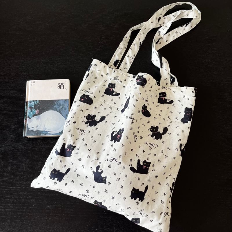 Cat Print Bag Shopper