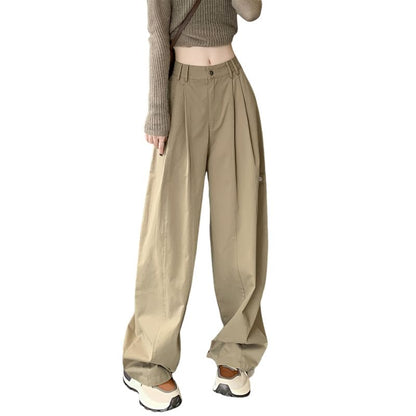 Mid Rise Plain Wide Leg Pants