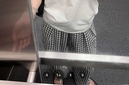 Short-Sleeve Off Shoulder Plain Top