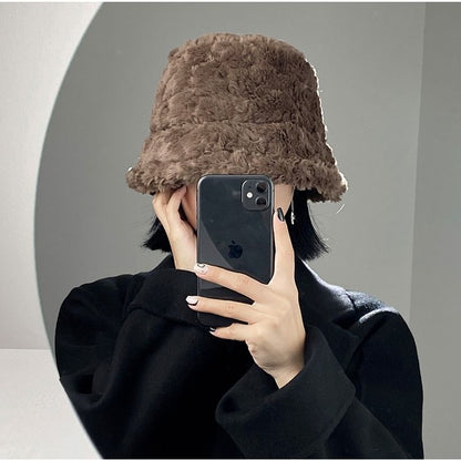 Faux Shearling Bucket Hat