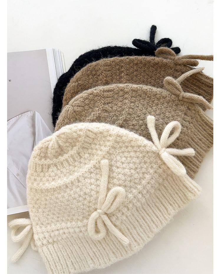 Bow Knit Beanie