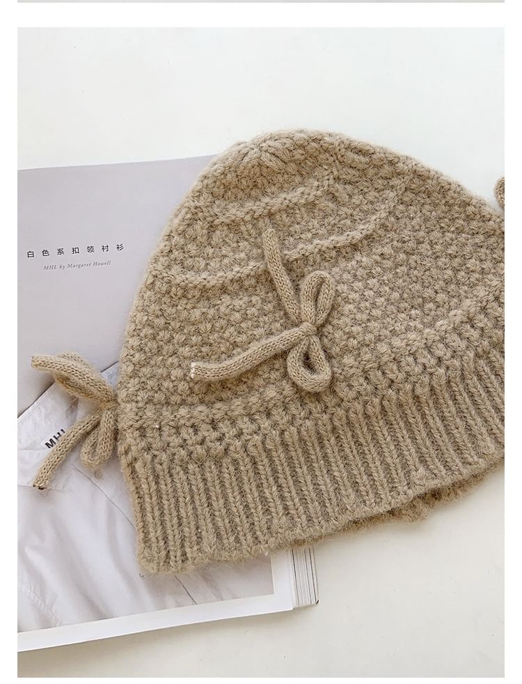 Bow Knit Beanie