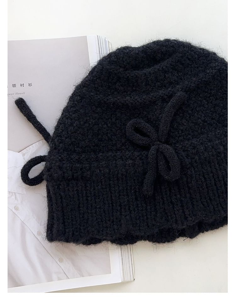 Bow Knit Beanie