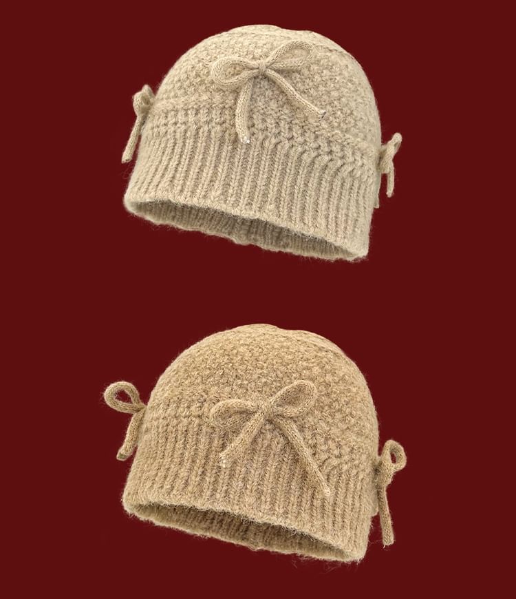 Bow Knit Beanie