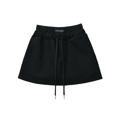 Paneled High-Waist A-Line Mini Skirt