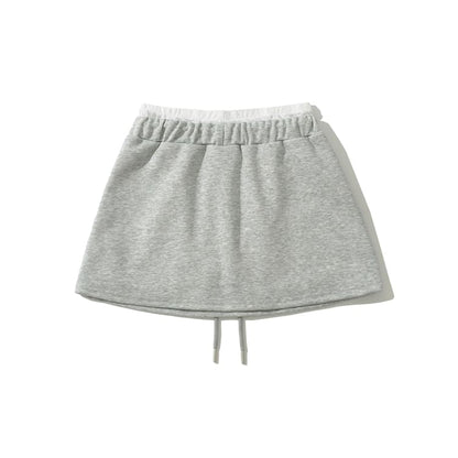 Paneled High-Waist A-Line Mini Skirt