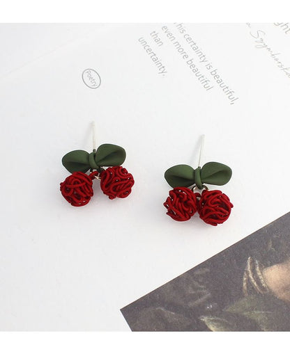 Cherry Drop Earring / Clip On Earring