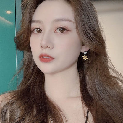 Flower Drop Earring / Clip On Earring