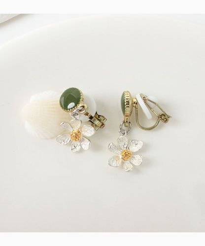 Flower Drop Earring / Clip On Earring