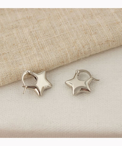 Star Huggie Earring / Clip-On Earring