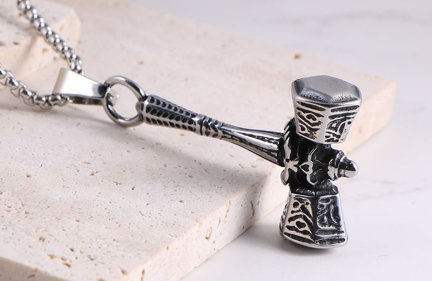 Stainless Steel Mjolnir Hammer Pendant / Necklace / Set