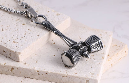 Stainless Steel Mjolnir Hammer Pendant / Necklace / Set