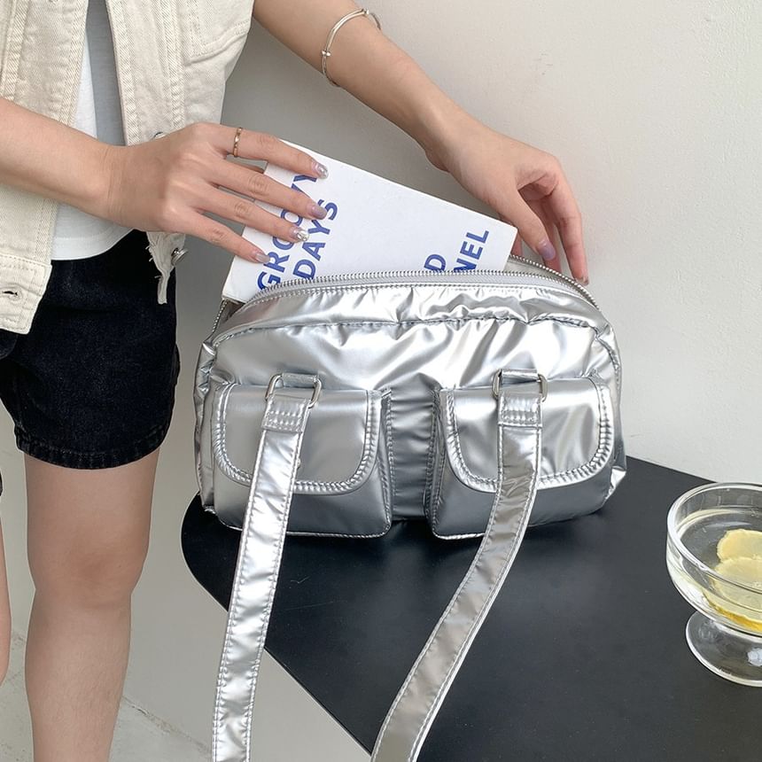 Plain Multi-Pocket Tote Bag