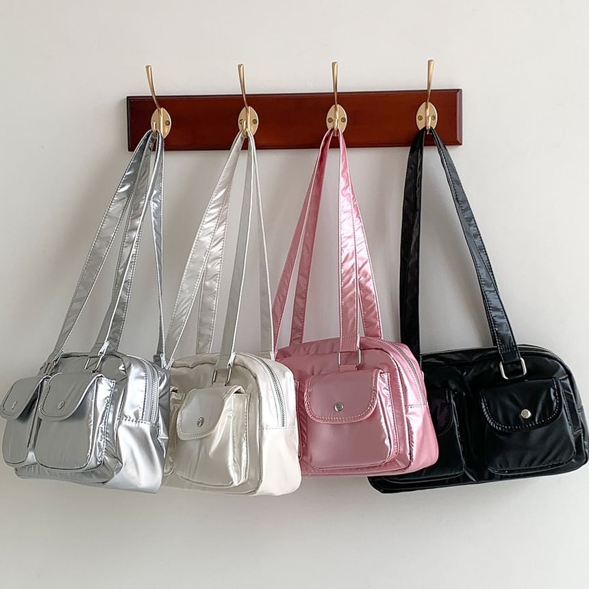 Plain Multi-Pocket Tote Bag