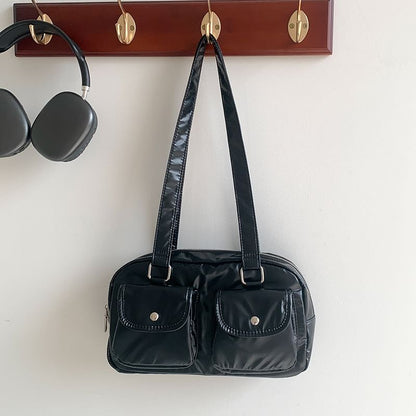 Plain Multi-Pocket Tote Bag