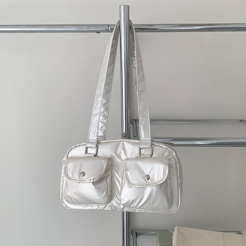 Plain Multi-Pocket Tote Bag