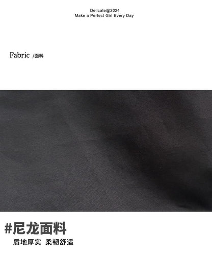 Plain Bow Nylon Flap Backpack