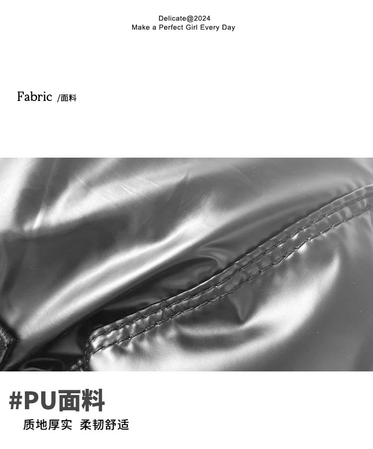 Plain Drawstring Buckled Backpack