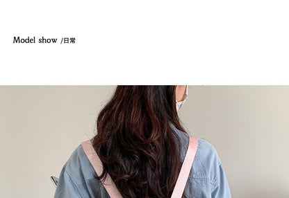 Plain Drawstring Buckled Backpack