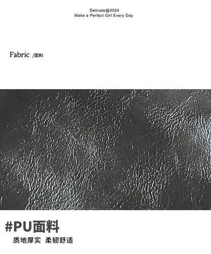 Plain Buckled Faux Leather Shoulder Bag