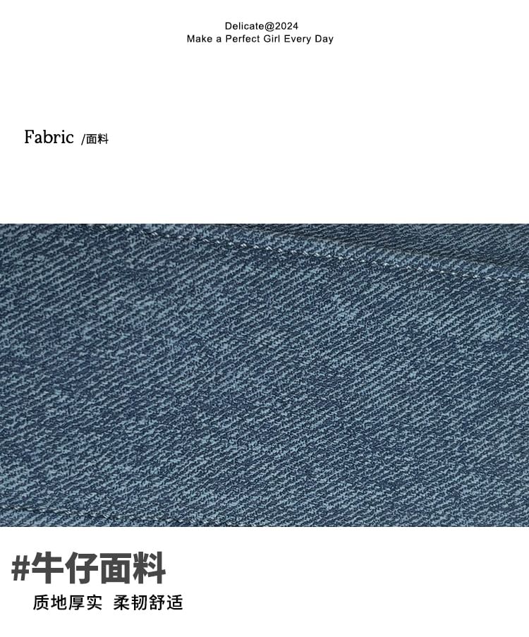 Set: Denim Bowler Bag + Bag Charm