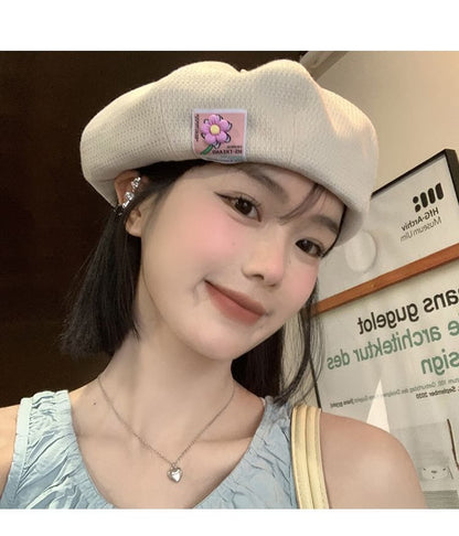 Applique Beret Flower