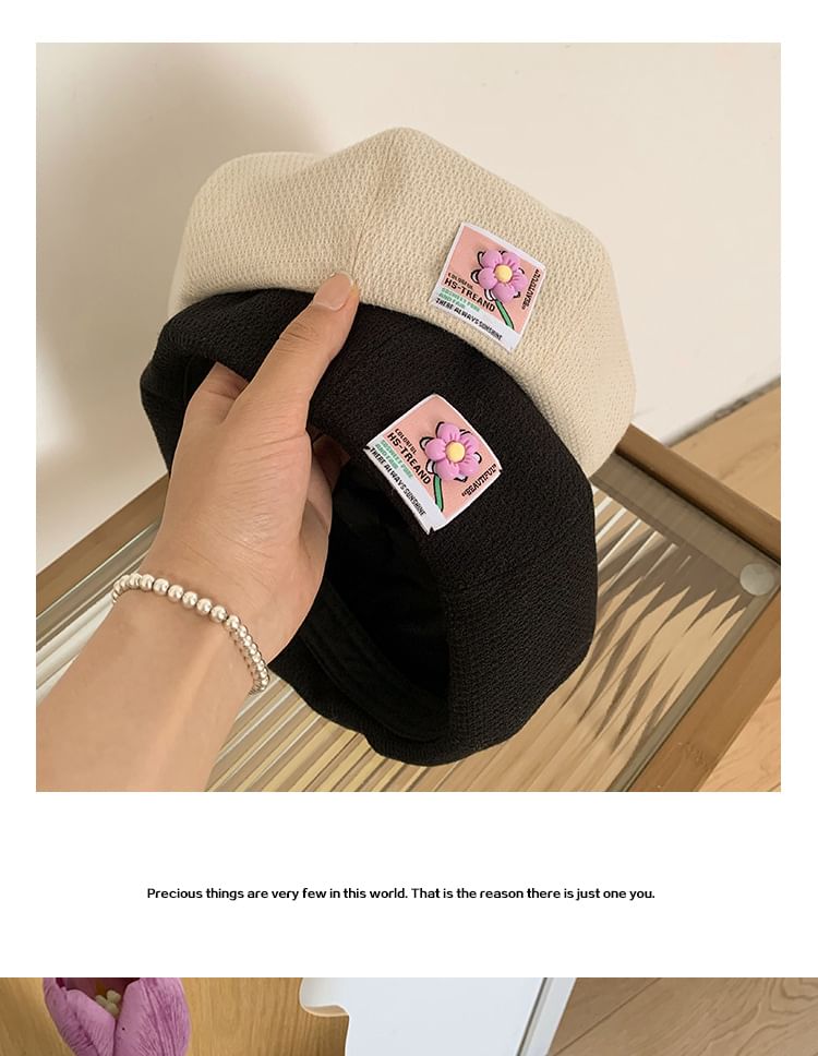 Applique Beret Flower