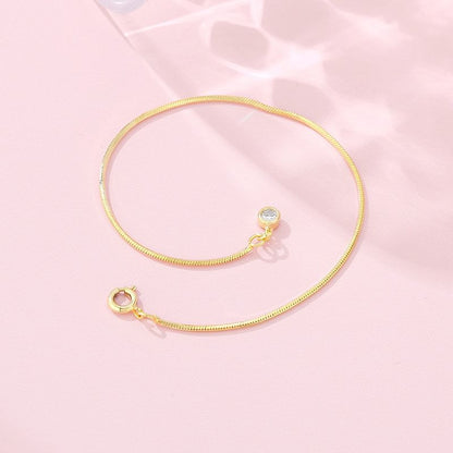 Schlangenkettenarmband mit Strasssteinen