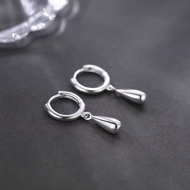 925 Sterling Silber Huggie Tropfenohrring