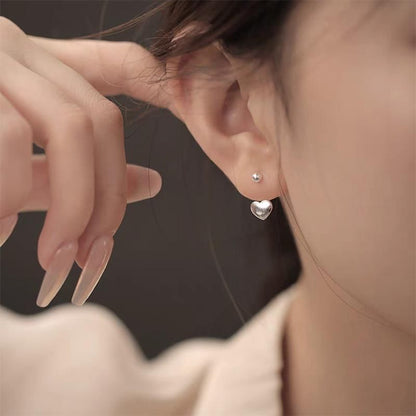 925 Sterling Silber Herz Ohrstecker