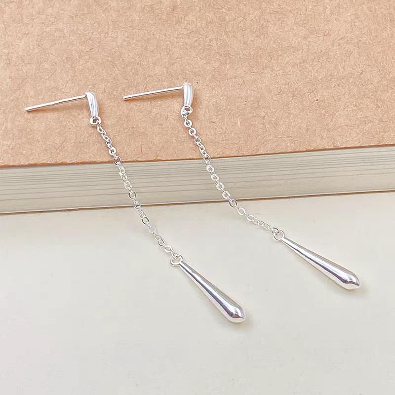 Boucles d'oreilles pendantes en argent sterling 925