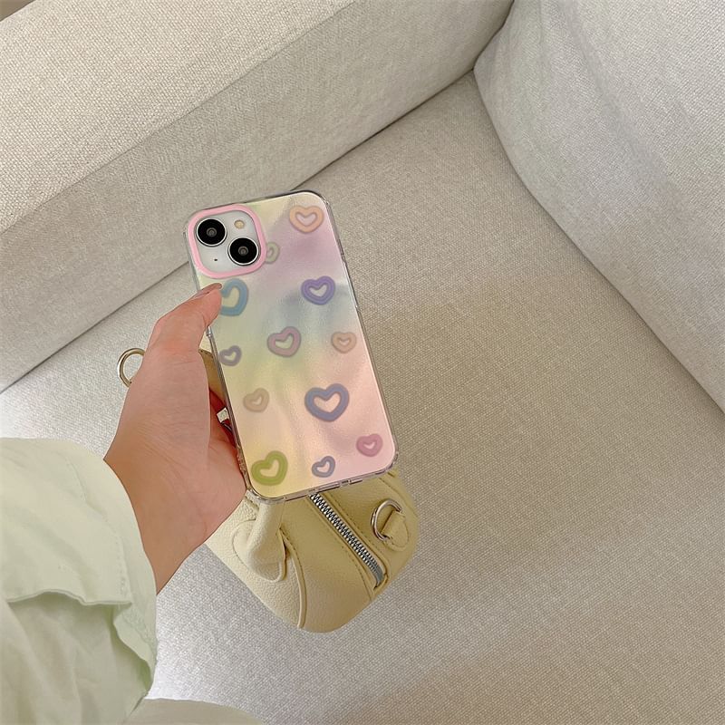 Heart Phone Case - iPhone 15 Pro Max / 15 Pro / 15 Plus / 15 / 14 Pro Max / 14 Pro / 14 Plus / 14 / 13 Pro Max / 13 Pro / 13 / 13 mini / 12 Pro Max / 12 Pro / 12 / 12 mini / 11 Pro Max / 11 Pro / 11