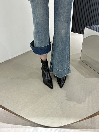 Pointy Stiletto Heel Short Boots