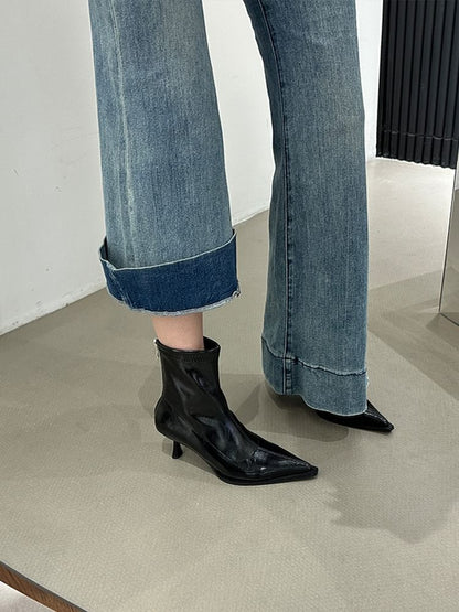 Pointy Stiletto Heel Short Boots